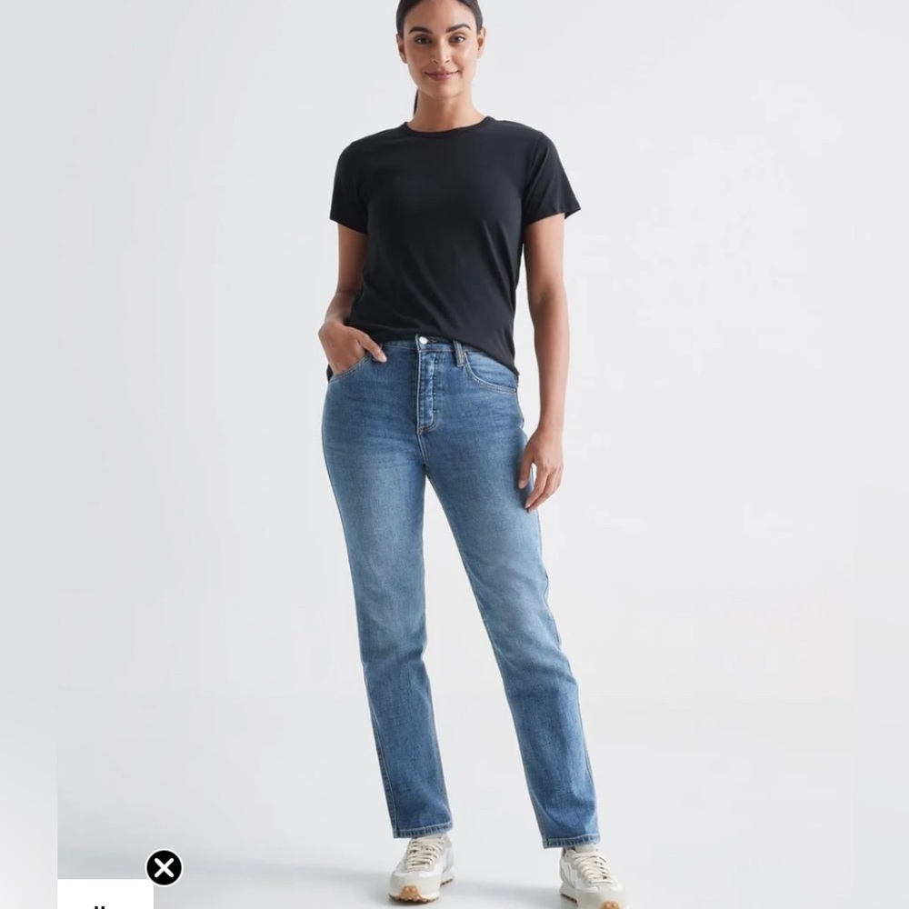 DU/ER Women's Midweight Denim High Rise Straight size 28 x 27